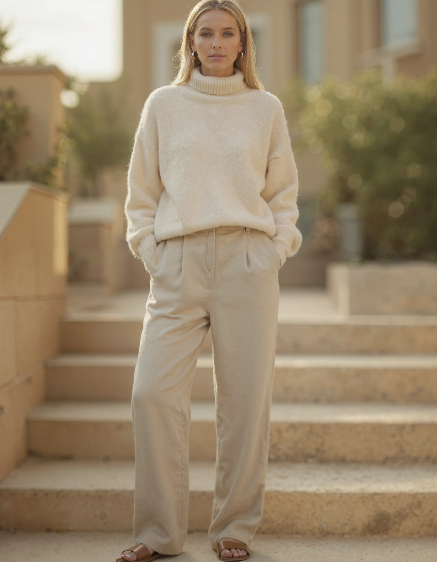 Dzianinowy Pulower Golf | Sweter z Długim Rękawem i Prążkowanymi Wykończeniami dla Kobiet