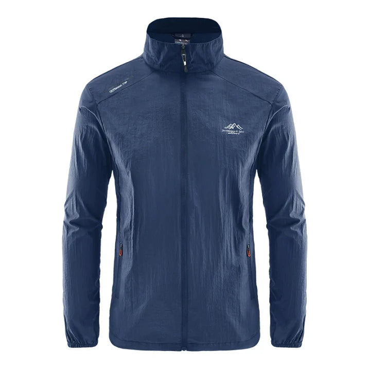 Męska Kurtka ze Stójką | Fason Powłoka Zamek błyskawiczny Na zewnątrz