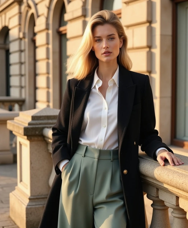 Spodnie Wysoki stan Szeroka nogawka | Spodnie Plisowane Pełna długość dla Kobiet