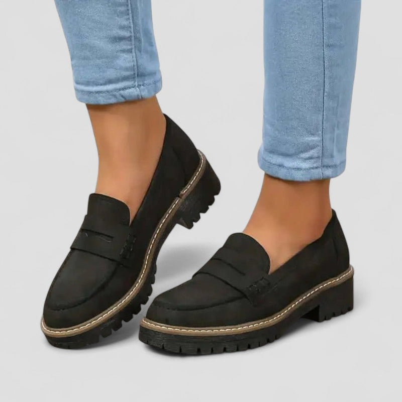 Zamszowe Mokasyny Wsuwane | Casualowe Płaskie Buty dla kobiet