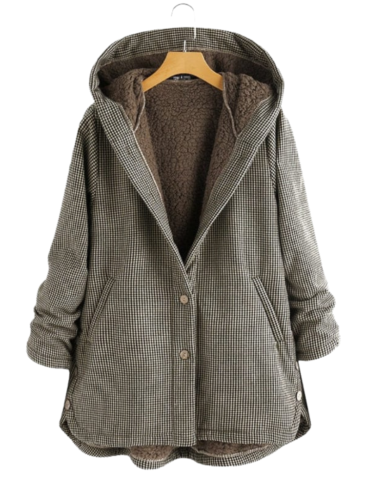 Zimowy Płaszcz z Kapturem dla kobiet | Długa Ciepła Kurtka