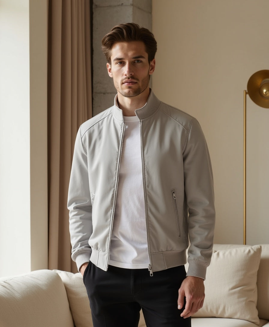 Męska kurtka wiatroodporna z zamkiem błyskawicznym