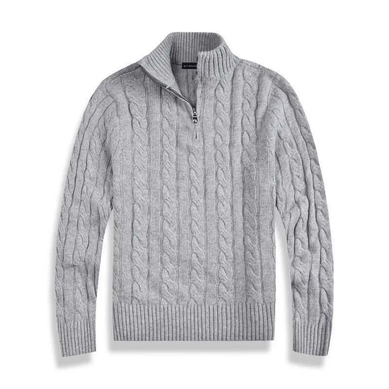 Sweter z wysokim kołnierzem dla mężczyzn | Klasyczny sweter zimowy