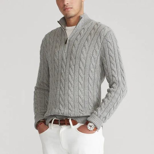 Sweter z wysokim kołnierzem dla mężczyzn | Klasyczny sweter zimowy
