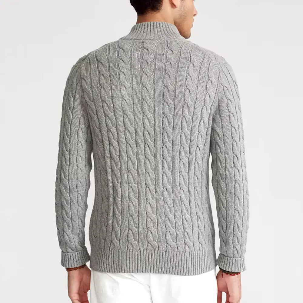 Sweter z wysokim kołnierzem dla mężczyzn | Klasyczny sweter zimowy