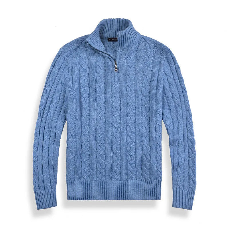 Sweter z wysokim kołnierzem dla mężczyzn | Klasyczny sweter zimowy