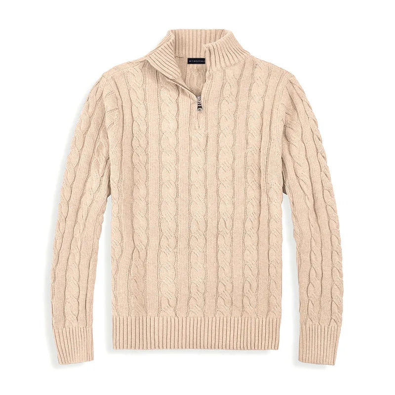 Sweter z wysokim kołnierzem dla mężczyzn | Klasyczny sweter zimowy