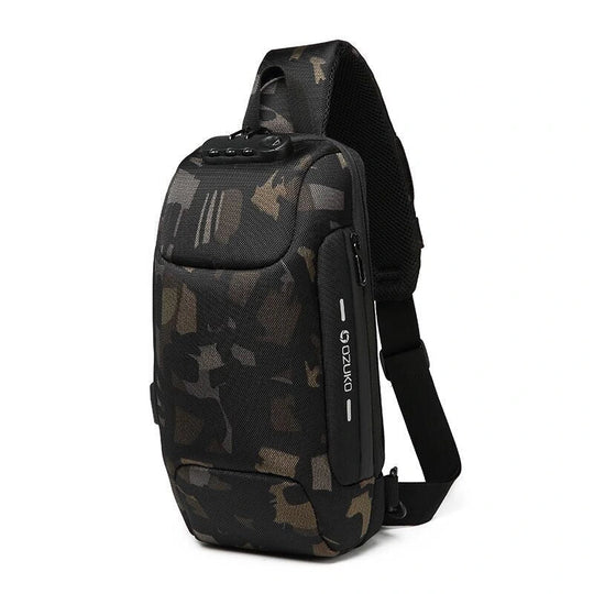 Torba na Ramię z Ładowaniem USB dla Mężczyzn | Antykradzieżowa Torba Crossbody