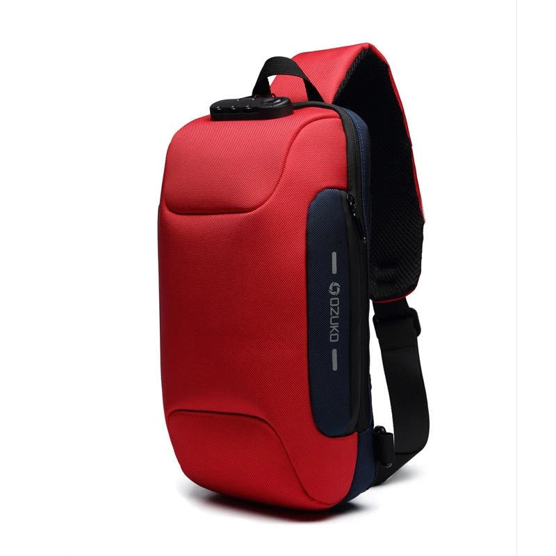 Torba na Ramię z Ładowaniem USB dla Mężczyzn | Antykradzieżowa Torba Crossbody