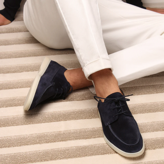 Sznurowanie Loafersy dla mężczyzn | Teksturowane buty casualowe
