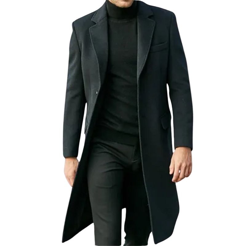 Długi Płaszcz Wierzchni dla mężczyzn | Trzy-Płaszcz z guzikami
