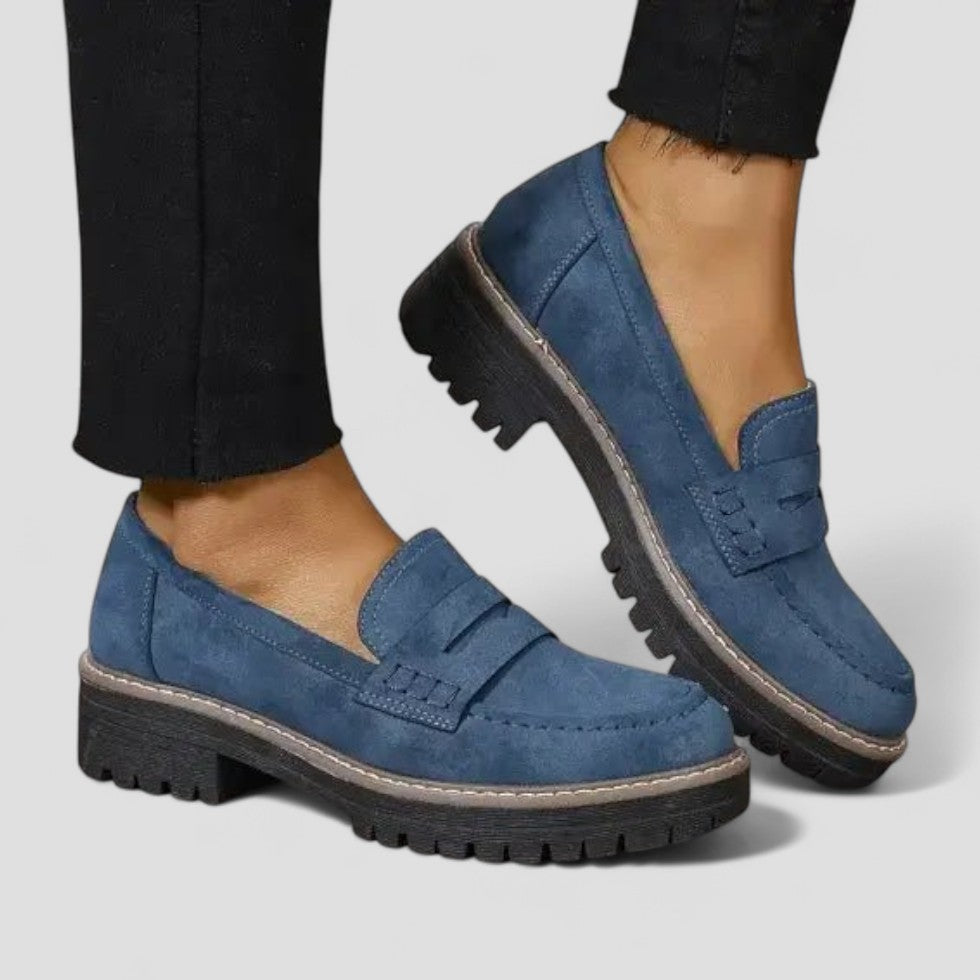 Zamszowe Mokasyny Wsuwane | Casualowe Płaskie Buty dla kobiet