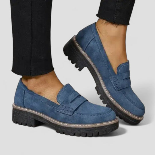 Zamszowe Mokasyny Wsuwane | Casualowe Płaskie Buty dla kobiet