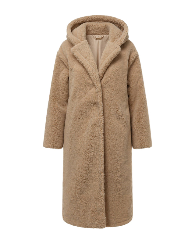 Płaszcz z Mieszanki Wełny Dwurzędowy | Płaszcz z Klapami Klapa z wycięciem dla Kobiet