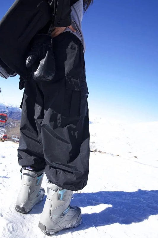 Spodnie Na zewnątrz Ładunek dla mężczyzn | Szeroka Nogawka z Kieszenią z Klapą