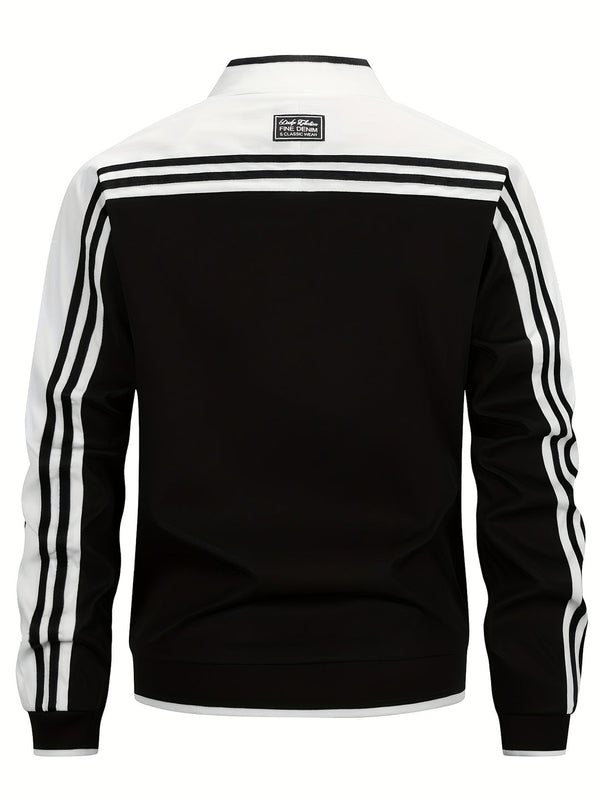 Zielona Kurtka Bomberka | Paskami na Rękawach dla Mężczyzn