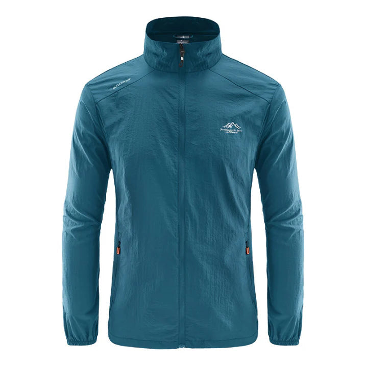 Męska Kurtka ze Stójką | Fason Powłoka Zamek błyskawiczny Na zewnątrz