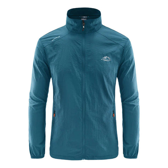 Męska Kurtka ze Stójką | Fason Powłoka Zamek błyskawiczny Na zewnątrz