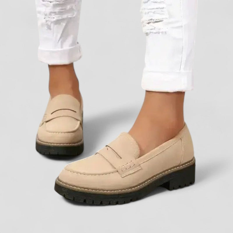 Zamszowe Mokasyny Wsuwane | Casualowe Płaskie Buty dla kobiet