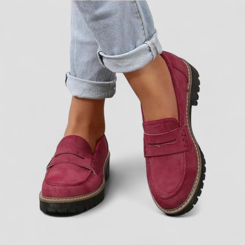 Zamszowe Mokasyny Wsuwane | Casualowe Płaskie Buty dla kobiet