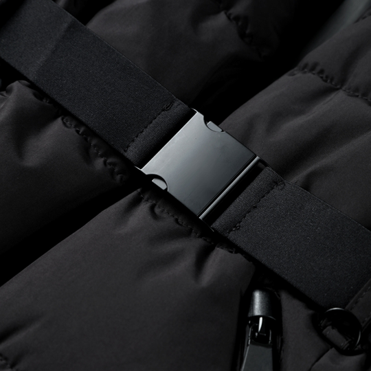 Damska Krótka Kurtka Puffer | Pikowana Kurtka na Suwak z Paskiem