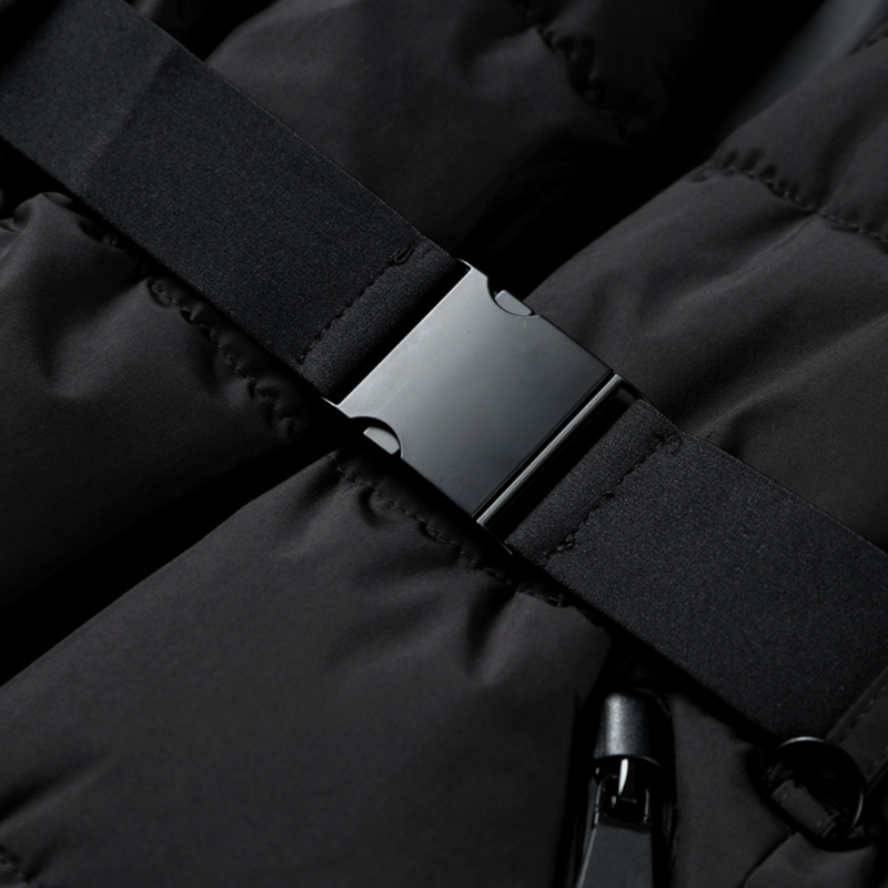 Damska Krótka Kurtka Puffer | Pikowana Kurtka na Suwak z Paskiem