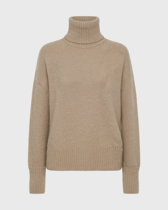 Dzianinowy Pulower Golf | Sweter z Długim Rękawem i Prążkowanymi Wykończeniami dla Kobiet