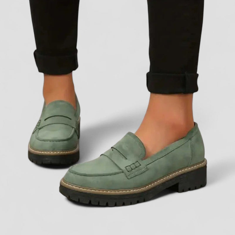 Zamszowe Mokasyny Wsuwane | Casualowe Płaskie Buty dla kobiet