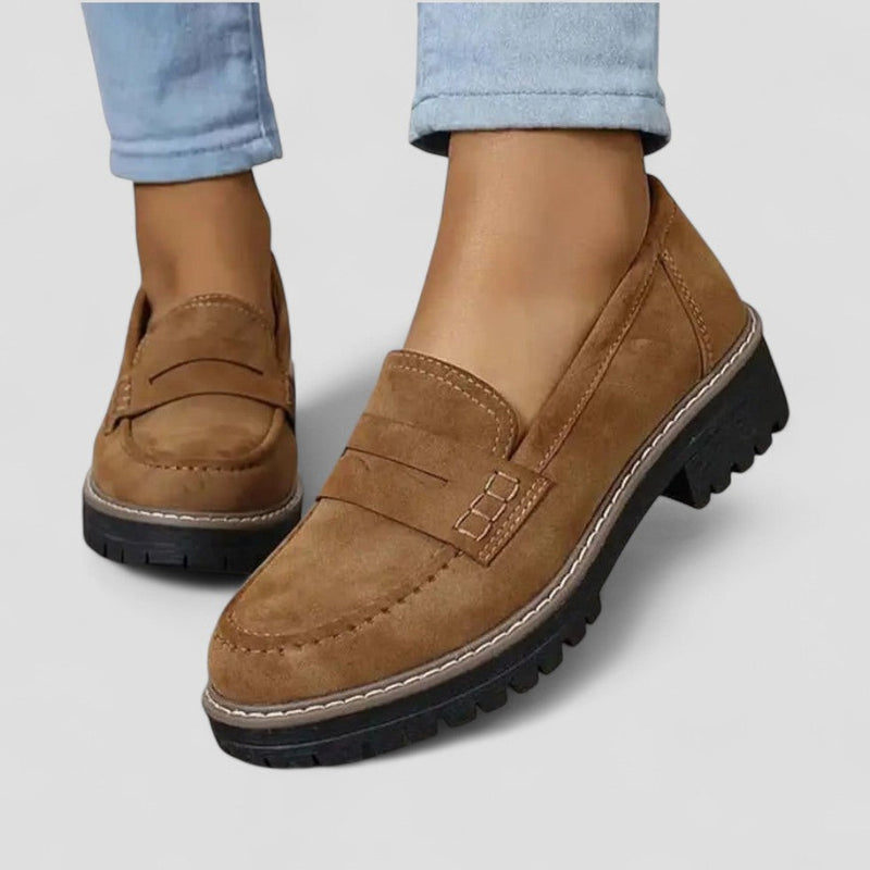 Zamszowe Mokasyny Wsuwane | Casualowe Płaskie Buty dla kobiet