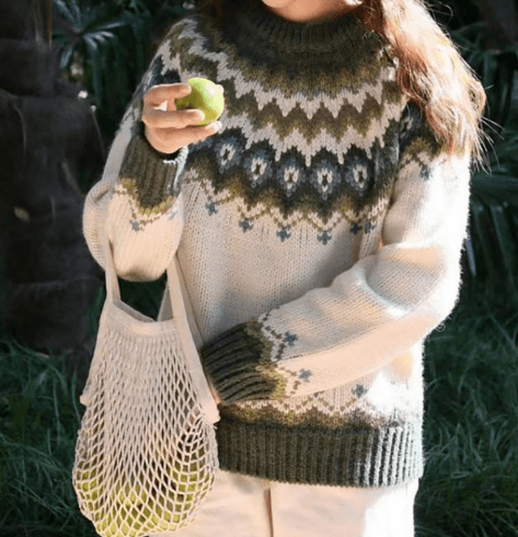 Zimowy Sweter Dzianinowy dla kobiet | Pulower w Wzory