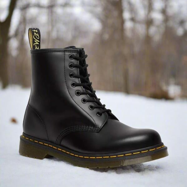 Botki sznurowane dla kobiet | Trzewiki z Kontrastowym Szwem