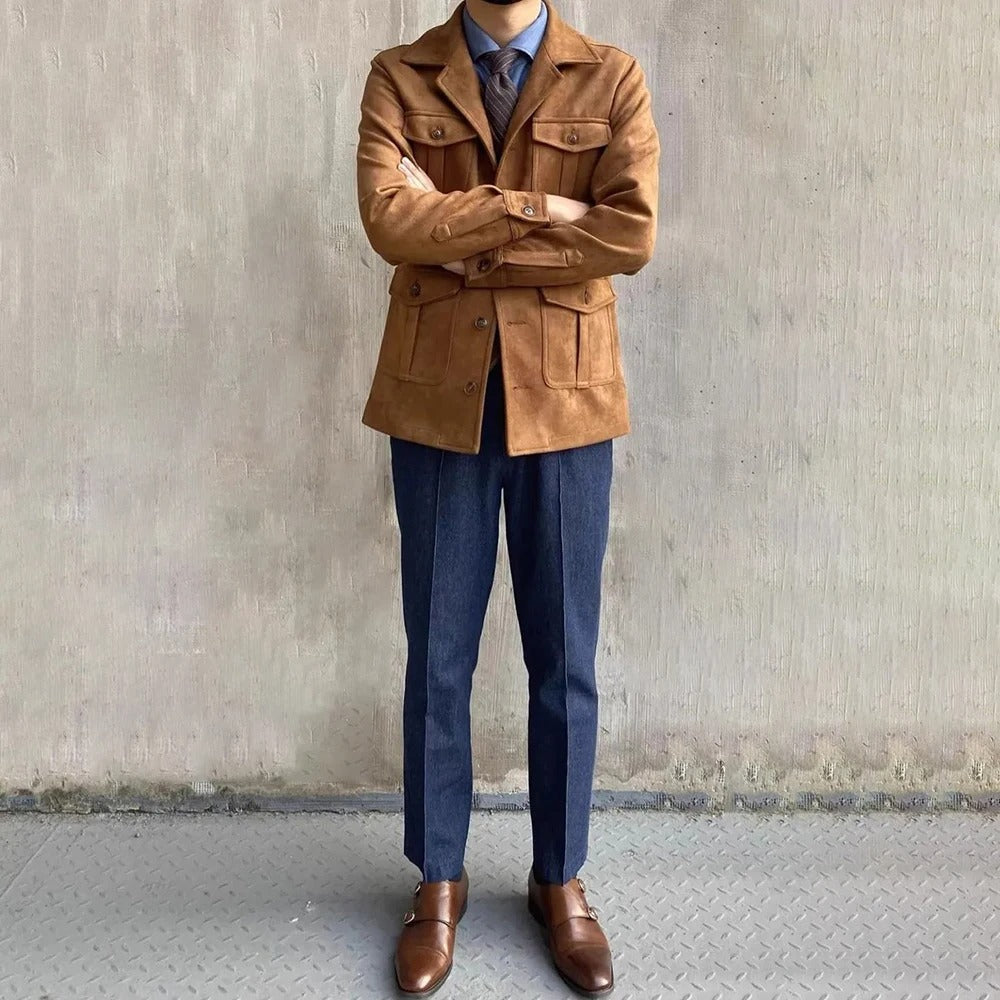 Kurtka Casualowa z Kieszeniami dla mężczyzn | Odzież Wierzchnia z Czterema Kieszeniami